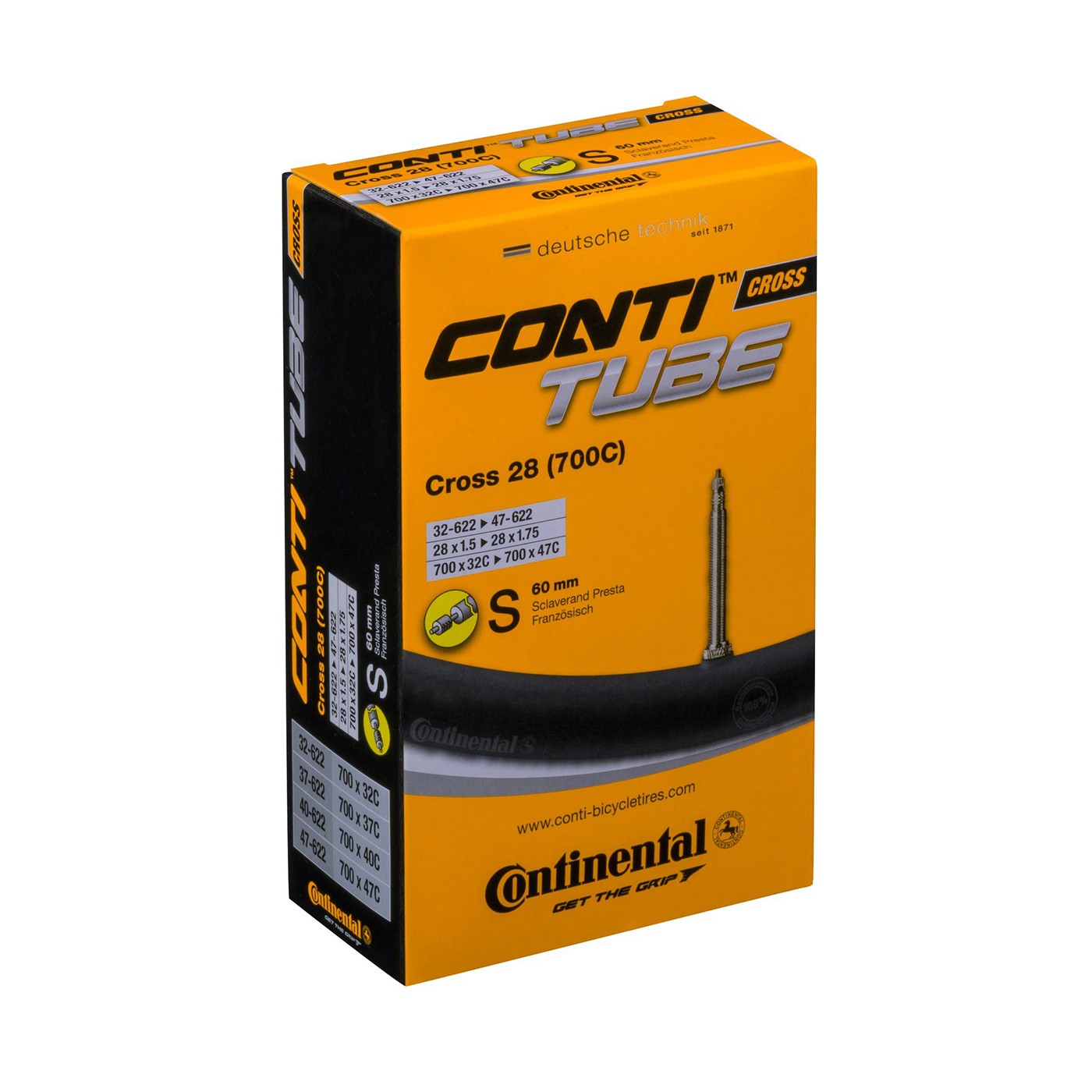 Camera Continental Cross 28, 32/47-622, 28x1.5-1.75, S60