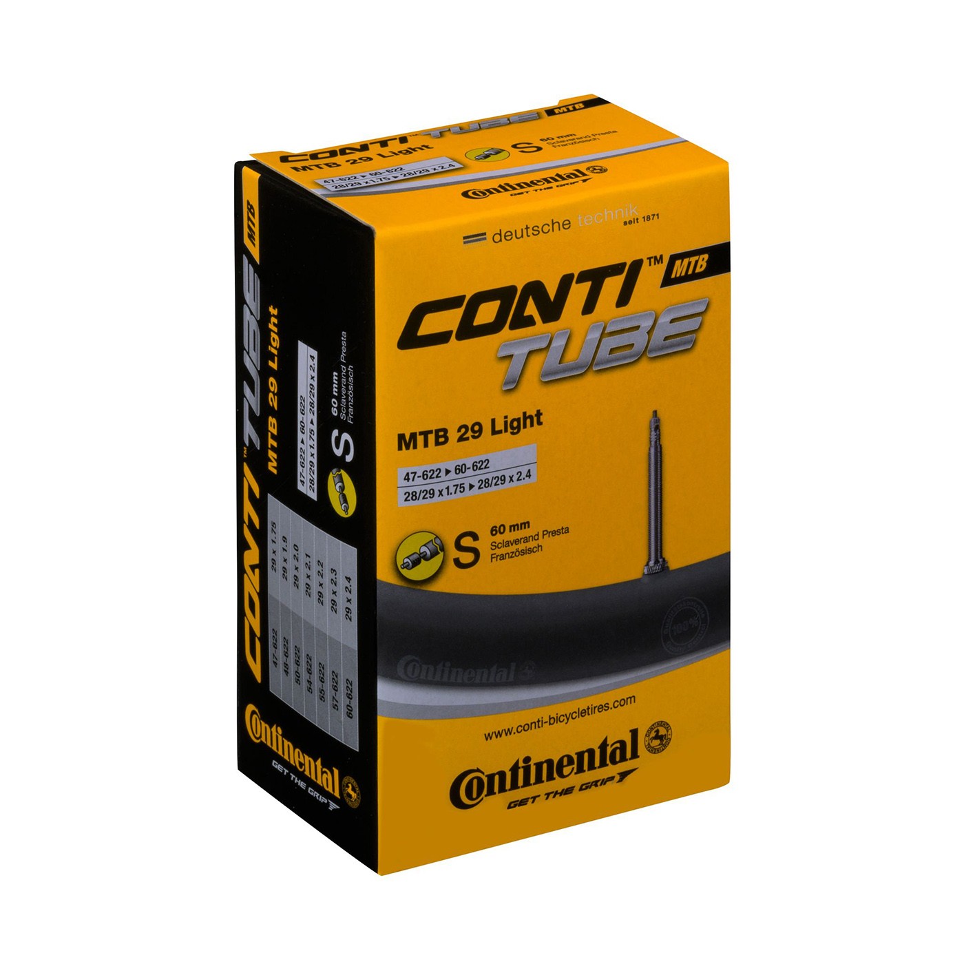 Camera Continental MTB 29 Light, 47/60-622, 29x1.75-2.4, S60