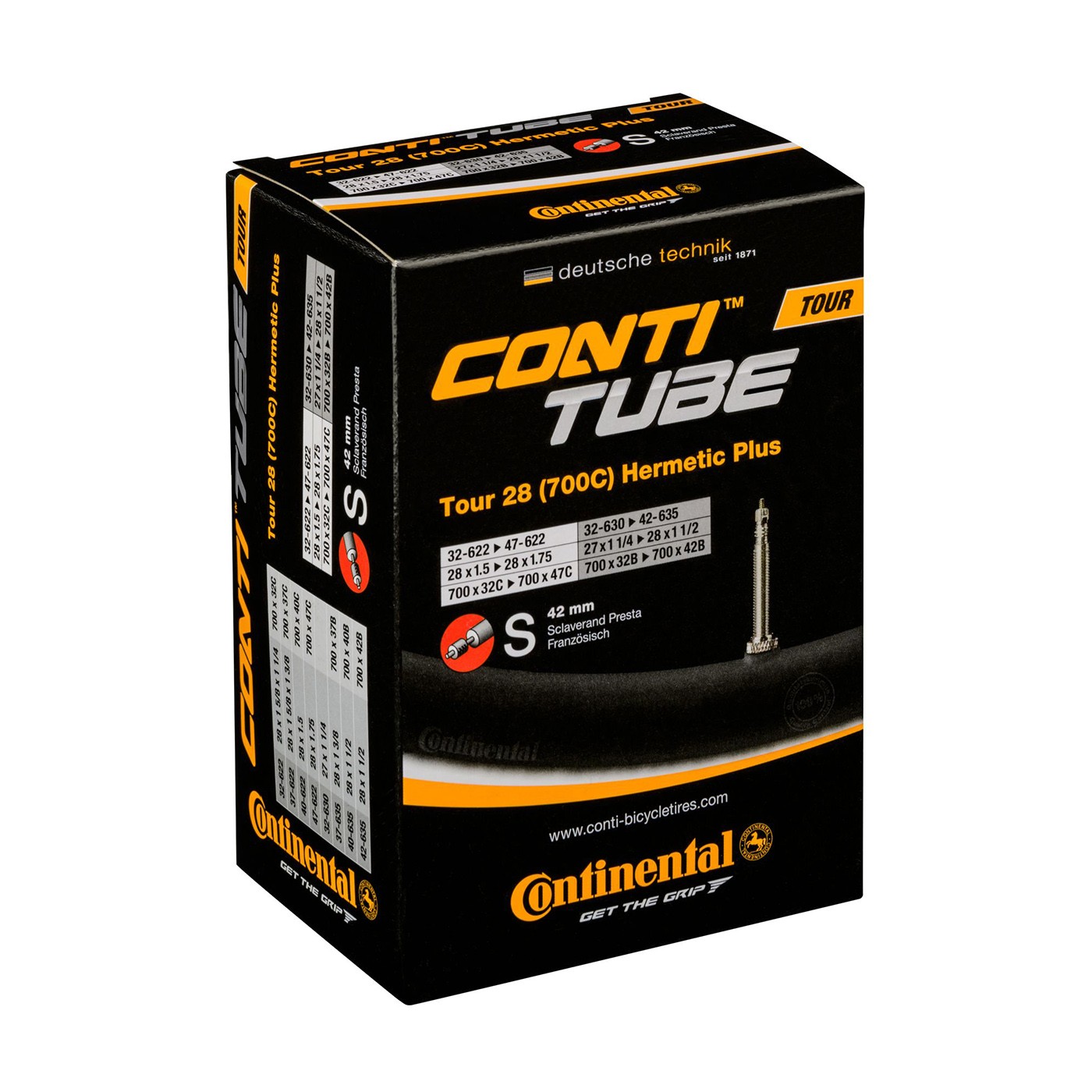 Camera Continental Tour 28 Hermetic Plus, 32/47-622/635, 28x1.5-1.75, S42