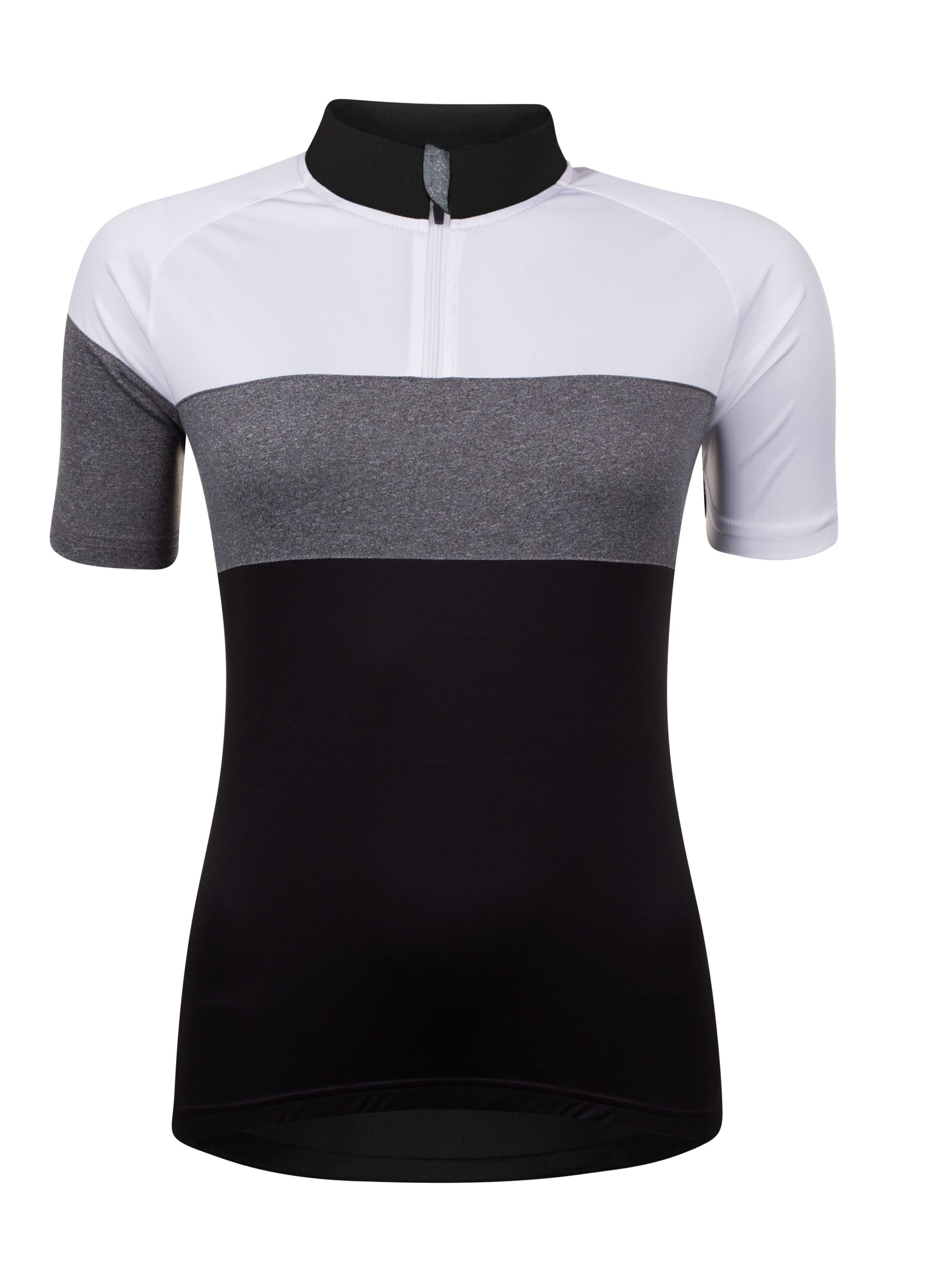 Bluza ciclism Force View Lady maneci scurte negru/alb/gri XL