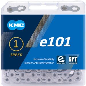 Lant KMC E101 EPT Single-Speed 112 Zale, Ebike, Argintiu