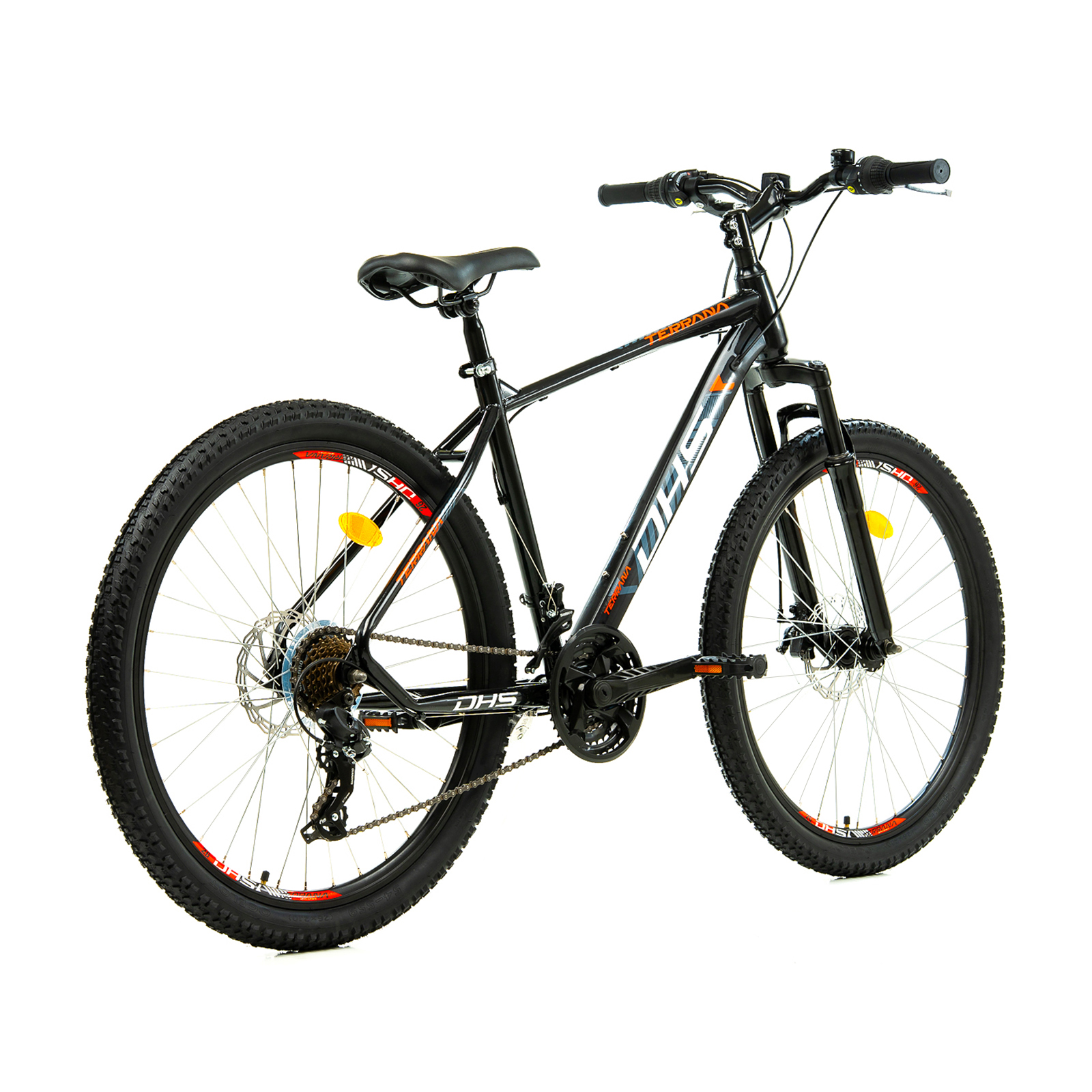 Bicicleta Mtb Dhs 2605 - 26 inch, M, Negru/Rosu - imagine 2