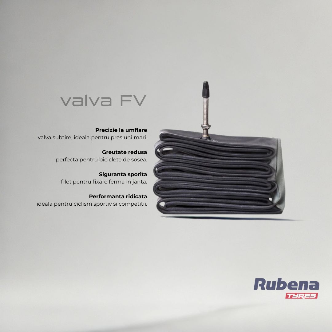 Camera Bicicleta Rubena FV47 - 28/29 x 1.75 - 2.45 INCH - imagine 4