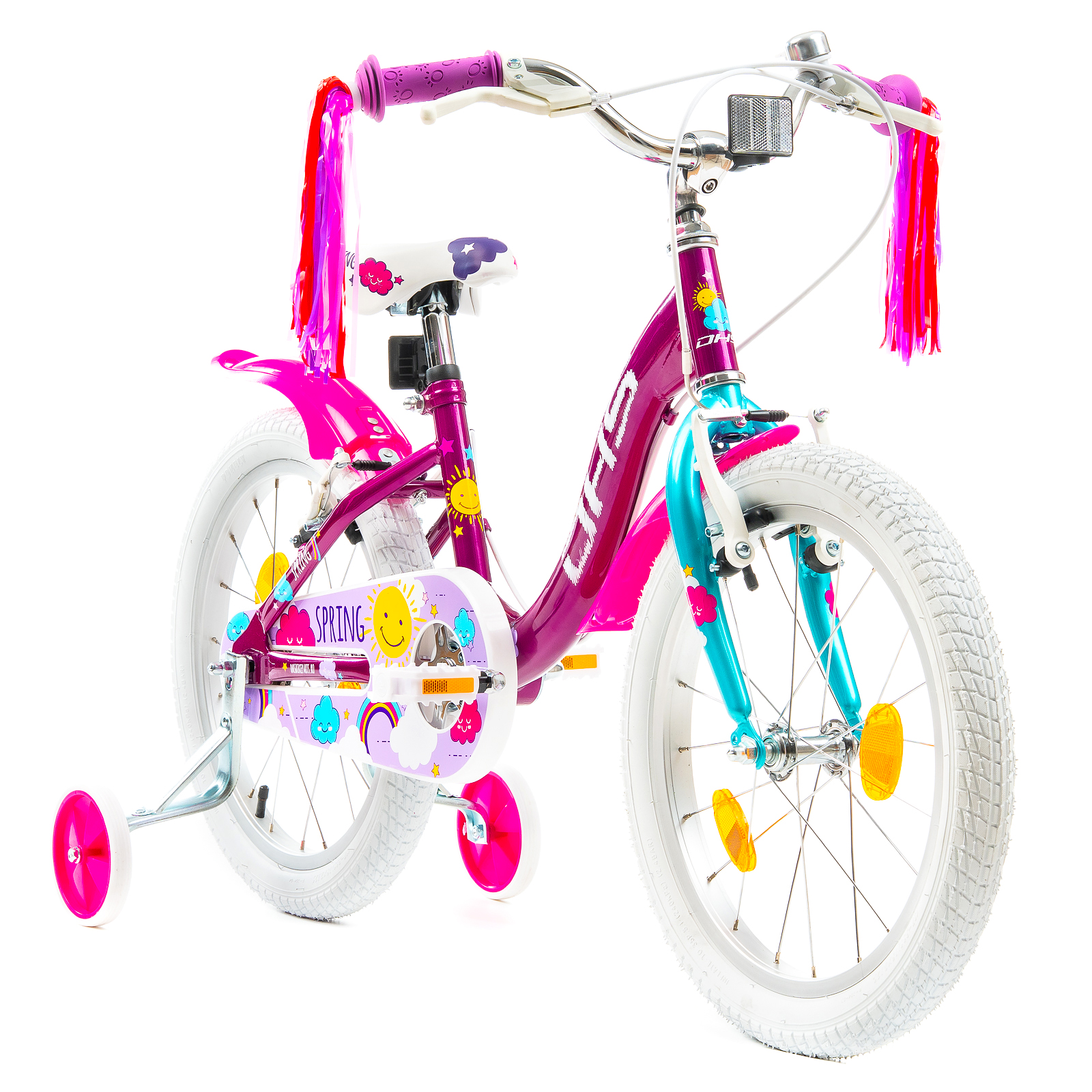 Bicicleta Copii DHS Spring - 18 Inch, Mov - imagine 2