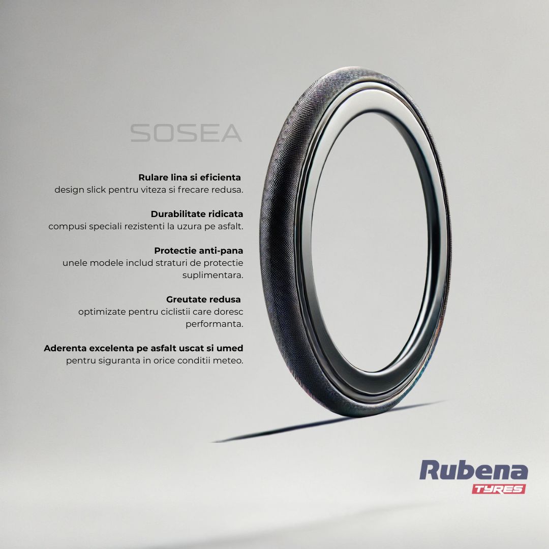 Anvelopa Bicicleta Rubena V69 Hook - 27 x 1-1/4 Inch, Negru - imagine 3