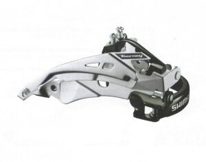 Schimbator fata 3x7/8 Shimano Tourney AFDTY700TSM6, 42T, Tragere dubla, argintiu