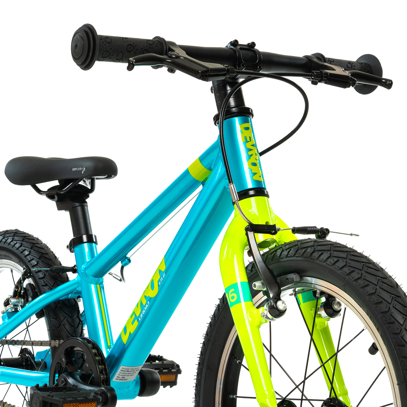 Bicicleta Copii Devron Urbio U1.6 Super Light - 16 Inch, Albastru-Verde - imagine 5