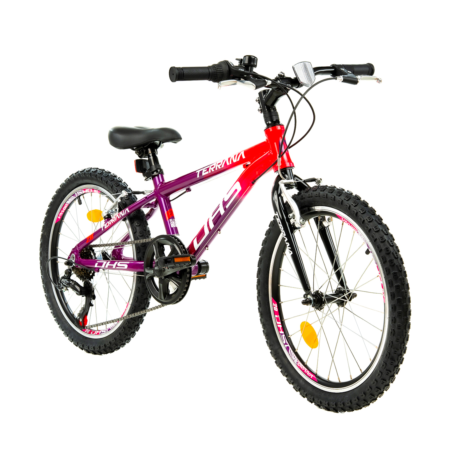 Bicicleta Copii Dhs Terrana 2023 - 20 Inch, Violet/Roz - imagine 2