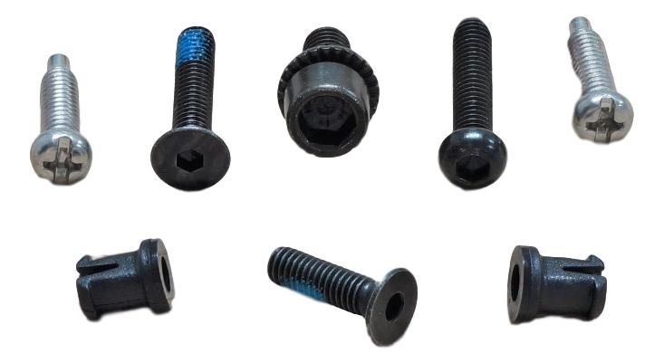 05-09 X9 Rear Derailleur Screw/Bolt Kit - Silver-Black