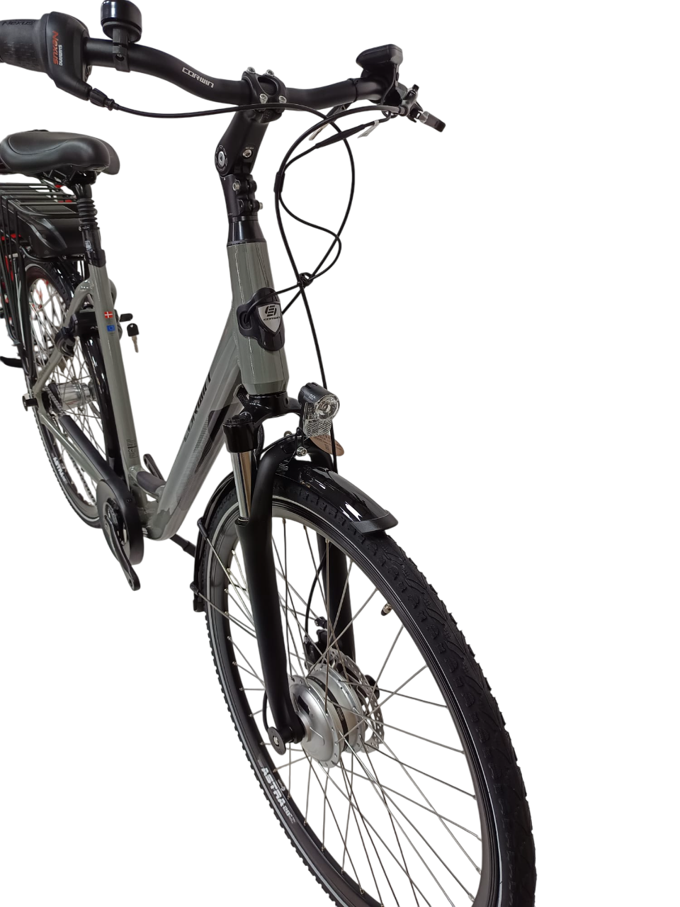 Bicicleta Electrica Corwin 28124 - 28 Inch, L, Gri - imagine 2