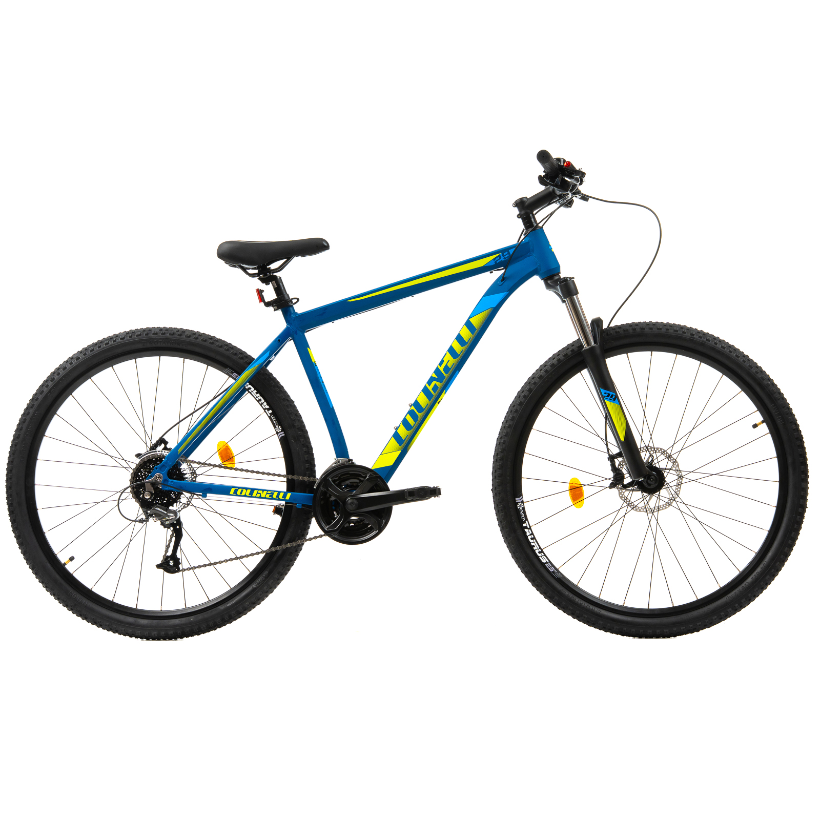 Bicicleta MTB Colinelli COL27, Marimea M, 29 inch, Albastru, Schimbator Shimano Altus, 24 Viteze, Cadru Aluminiu, Frane pe Disc