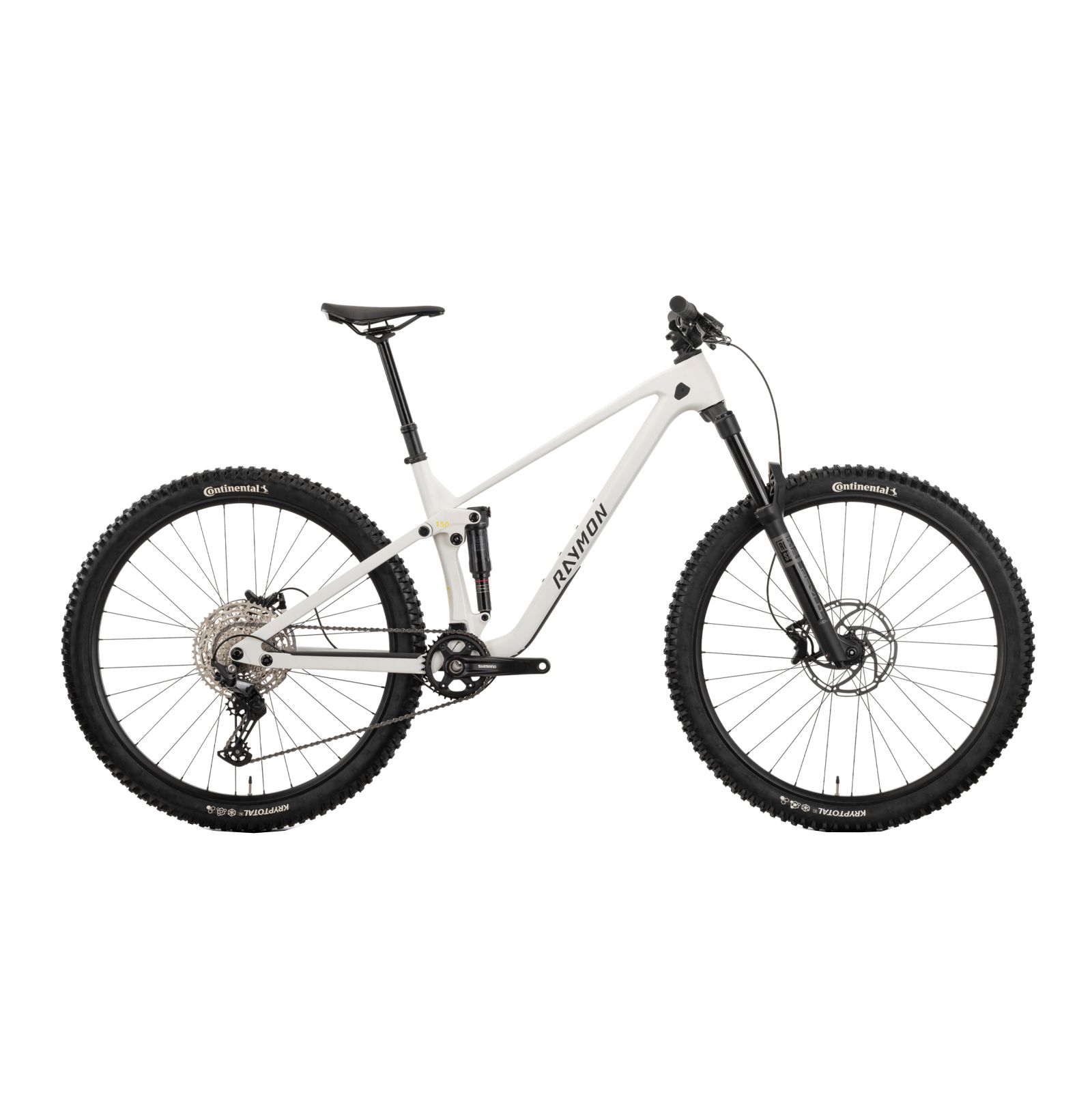 Bicicleta Full Suspension Raymon Rokua 150 2025 - 29 Inch, M, Alb - Deore